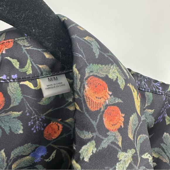 Elie Tahari | Pomegranate Relaxed Sleeve Button-Up Blouse Size Medium - Picture 6 of 7